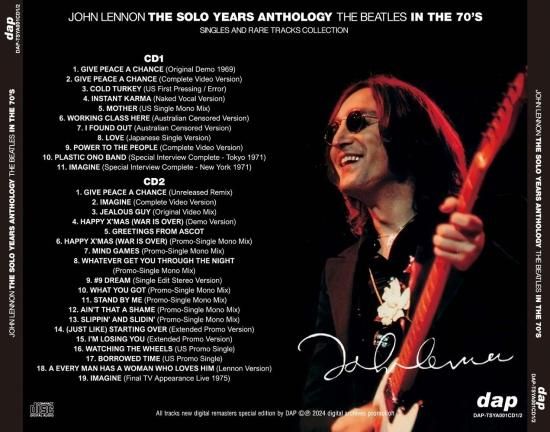 JOHN LENNON / THE SOLO YEARS ANTHOLOGY - THE BEATLES IN THE