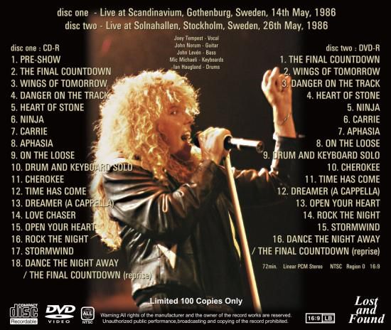 EUROPE / LIVE IN SWEDEN 1986 : COMPLETE TWO NIGHTS (1CDR+1DVDR)