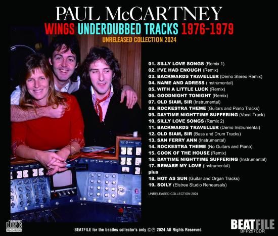 PAUL McCARTNEY / WINGS UNDERDUBBED TRACKS 1976-1979 (1CDR)