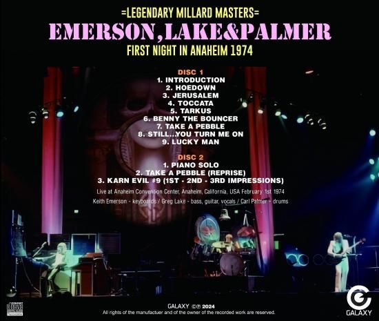 EL&P LPレコード EMERSON, LAKE & PALMER / FIRST NIGHT IN ANAHEIM 1974 (2CDR)
