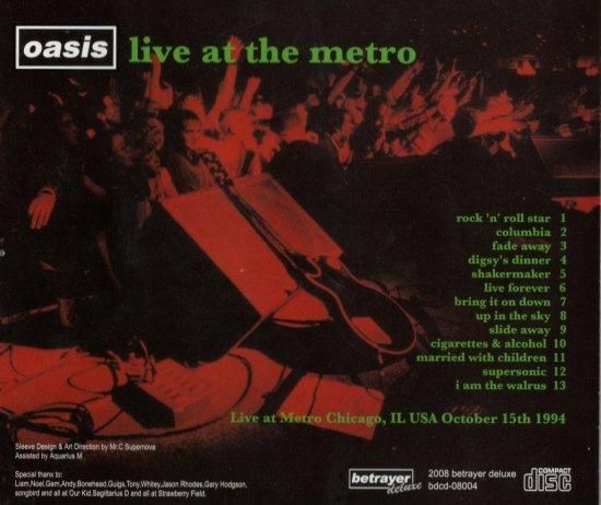 OASIS / LIVE AT THE METRO (1CD)