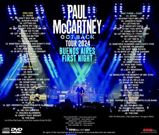 PAUL McCARTNEY/ GOT BACK TOUR 2024: BUENOS AIRES FIRST NIGHT PAUL McCARTNEY/ GOT BACK TOUR 2024: BUENOS AIRES FIRST NIGHT