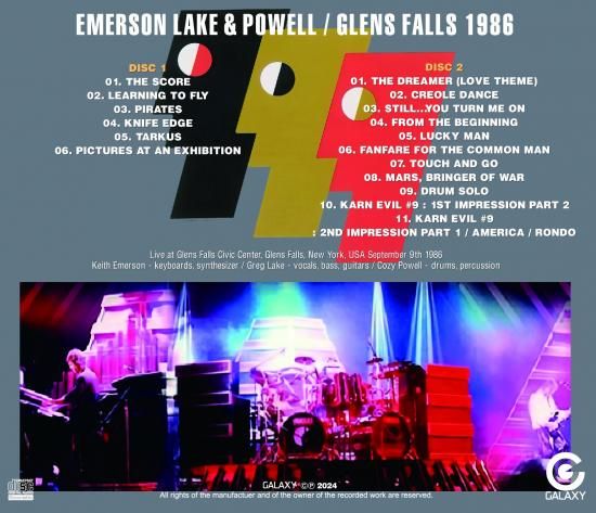EMERSON, LAKE & POWELL / GLENS FALLS 1986 (2CDR)