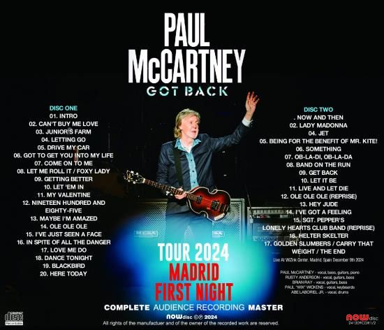 PAUL McCARTNEY GOT BACK 2024.12.19 VIP非売