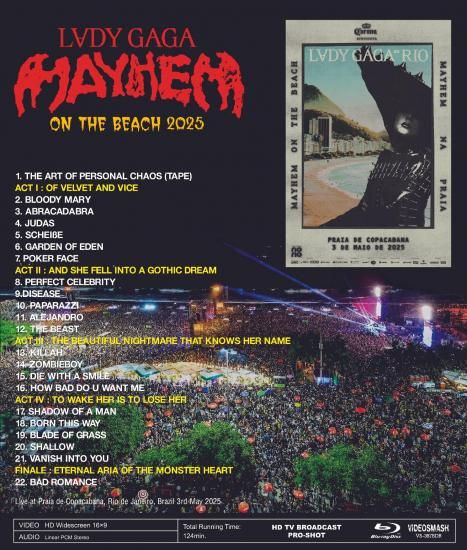 LADY GAGA / MAYHEM ON THE BEACH 2025 (1BDR)