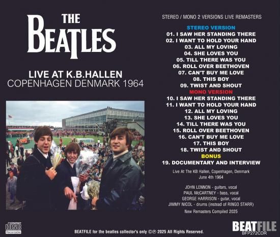 ビートルズ　Live Recordings コペンハーゲン THE BEATLES / LIVE AT K.B.HALLEN, COPENHAGEN DENMARK 1964 (1CDR)