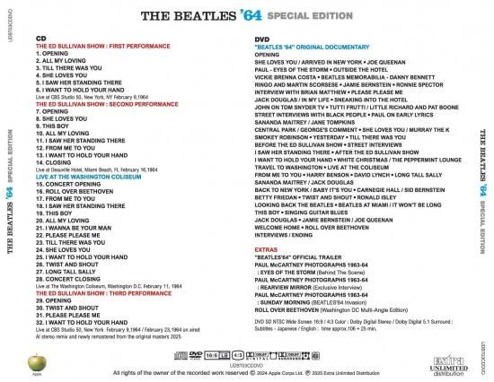 THE BEATLES / BEATLES '64 : SPECIAL EDITION (1CD+1DVD)