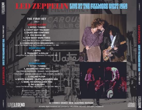 LED ZEPPELIN / LIVE AT THE FILLMORE WEST 1969 THE FIRST SET