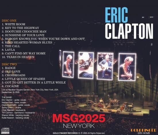 ☕　MLSF　新品激レア　アナログ盤　 ERIC CLAPTON 　LTD ERIC CLAPTON / MSG 2025 (2CDR)