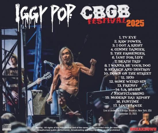 IGGY POP / CBGB FESTIVAL 2025 (1CDR)