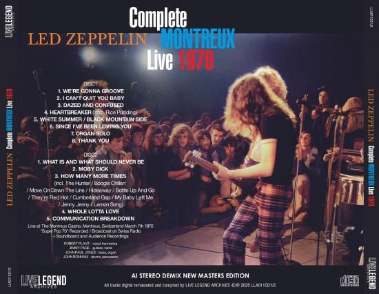 LED ZEPPELIN / COMPLETE MONTREUX LIVE 1970 AI STEREO DEMIX NEW