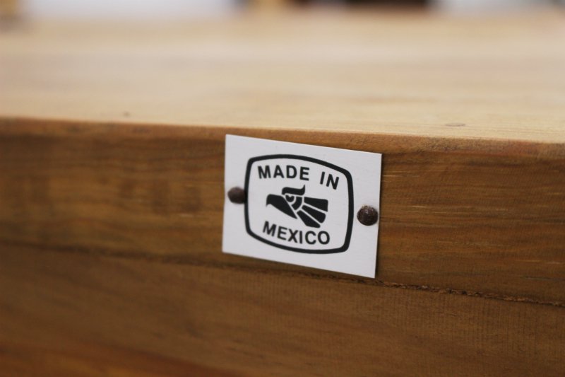 メキシコ製 パイン材 トランク 収納 箱 トレジャー ブランケット