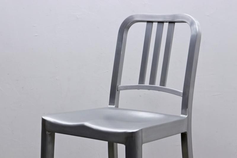 ネイビーチェア　アルミニウム製　バースツール　ハイチェア　シルバー　軽量 ネイビーチェアアルミニウム製バースツールハイチェアシルバー軽量