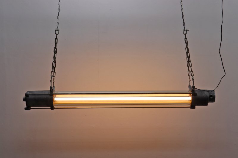 ドイツ製 ヴィンテージ チューブランプ LED換装 照明 ライト 吊下げ 壁