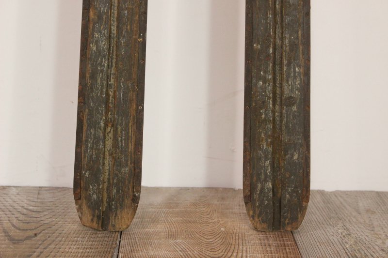 アンティーク・木製のスキー板-