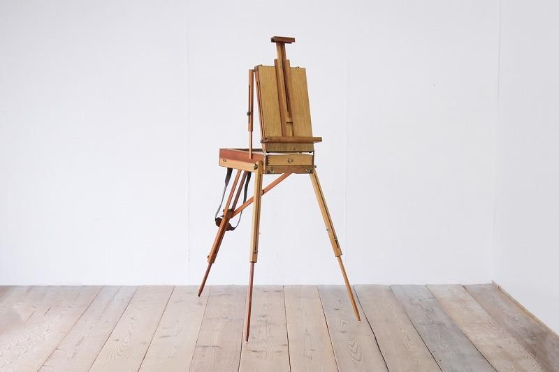 アーティストの絵画とデッサンのための収納ケース付き木製テーブル 