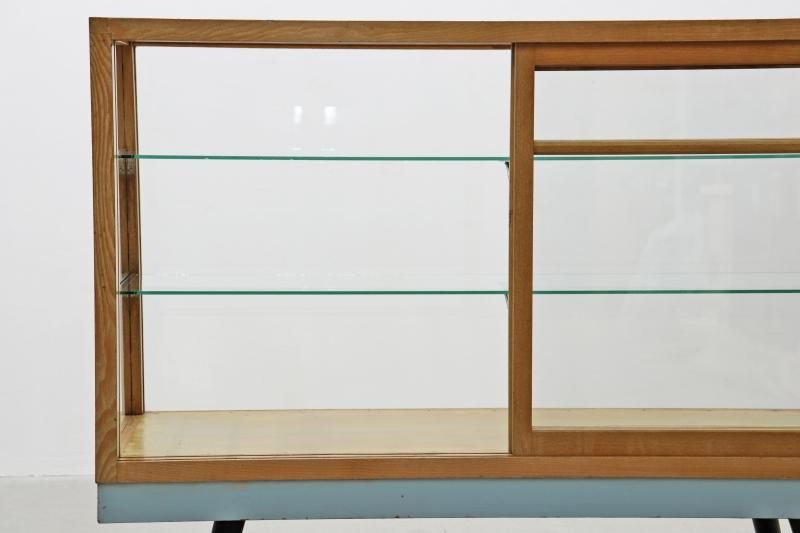 ヴィンテージ ガラス ショーケース キャビネット ディスプレイ アンティーク 古道具/Vintage Glass Showcase Cabinet |  FURUICHI/古一