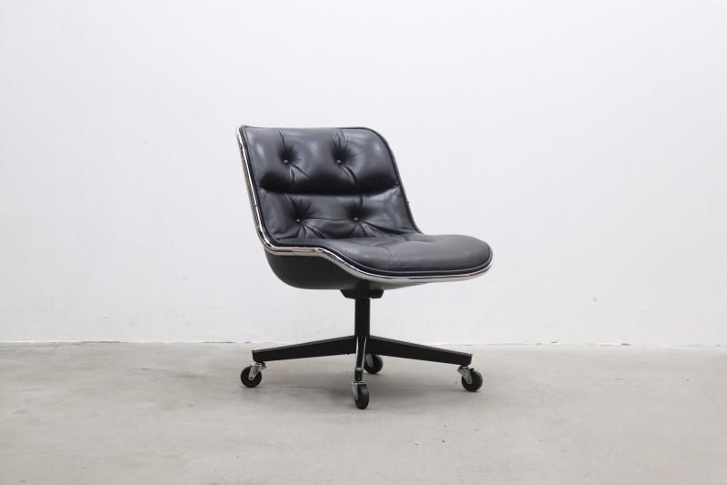 knoll ノール ヴィンテージ ポロックチェア アームレス 本革 オフィス