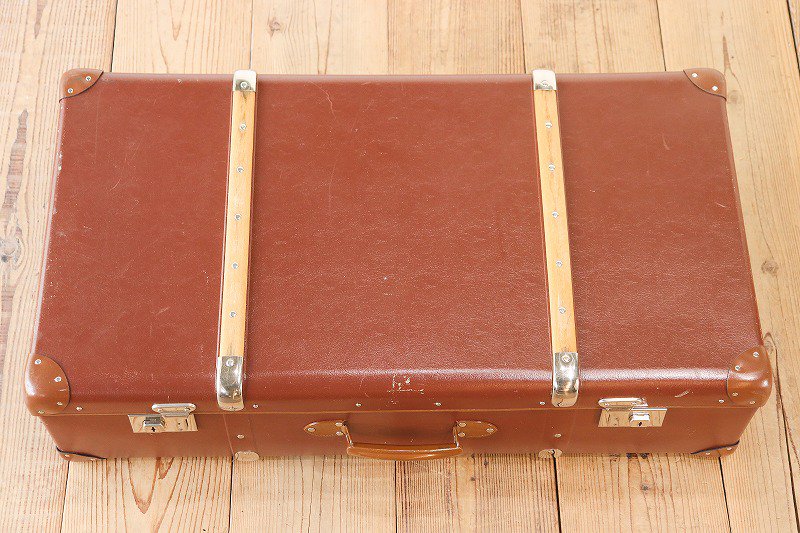 英国 ヴィンテージ トランク 硬質パルプ製 旅行鞄 収納 レトロ イギリス