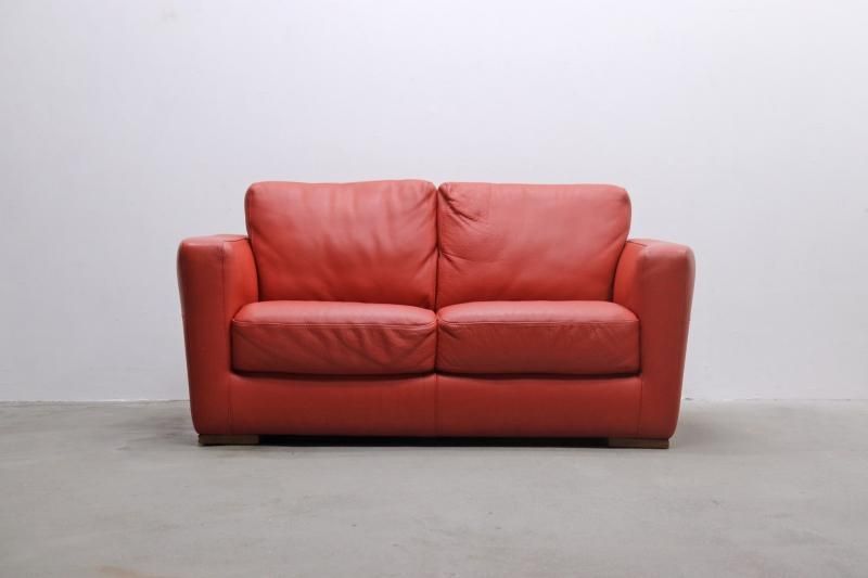 イタリアンレザー 本革 2人掛けソファ （イタリア Italsofa 総革 本革 