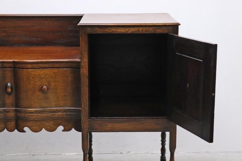 英国 イギリス オーク材 バフェ サイドボード キャビネット 収納 展示