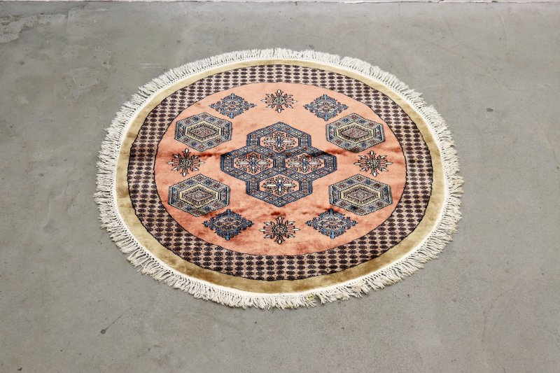 ヴィンテージ パキスタン ラウンド 円型 ラグ クラシカル 手織り 絨毯