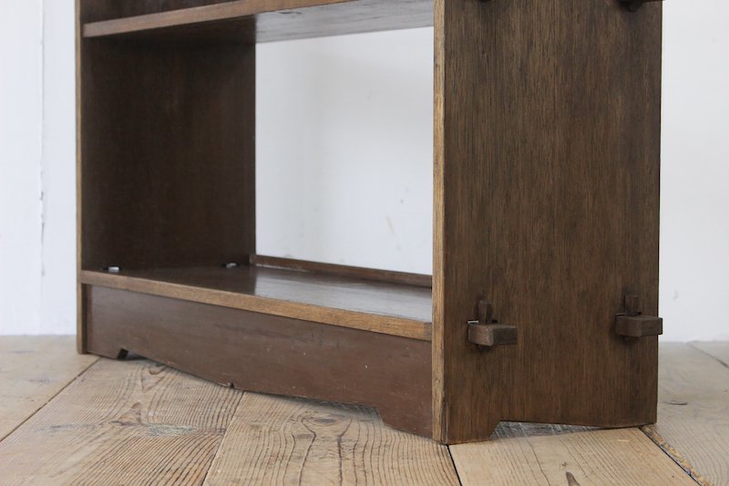 レトロ 楔本棚 くさび ブックシェルフ ヴィンテージ 飾り棚 食器棚 無垢材 木製