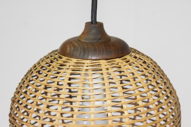 保障できる】 照明器具 ライト ランタン 竹 竹細工 アンティーク 蛍光