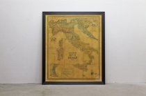大型 ヴィンテージ イタリア スタンフォード 地図 マップ ウォールアート ポスター 額 オブジェ 