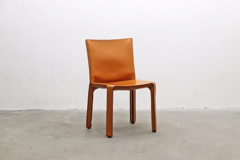 Cassina カッシーナ 412 CAB キャブチェア マリオ ベリーニ 本革