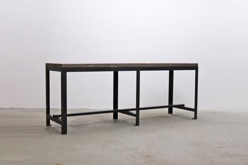 アイアン 無垢材 作業台 コンソール デスク テーブル 机 展示台 店舗什器