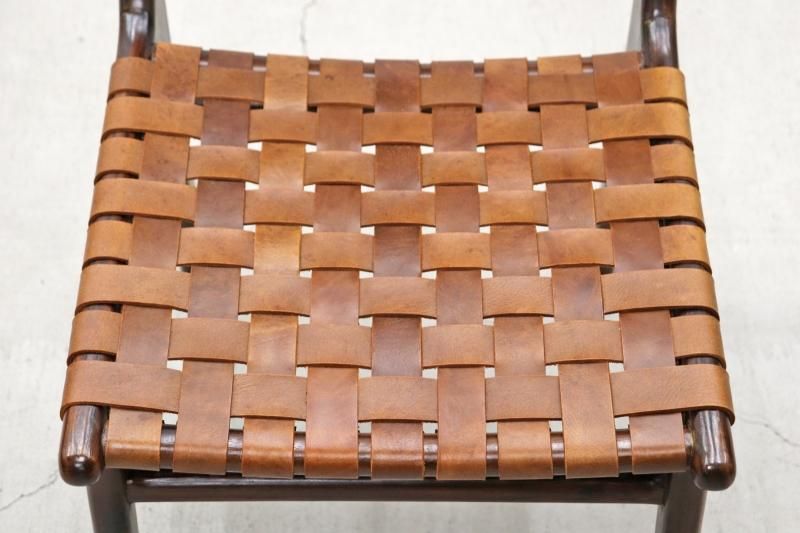 FLYMEE UNITED ARROWS レザースツール 本革スツール～Woven leather