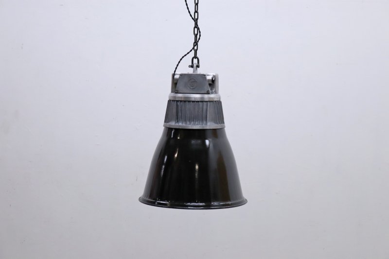 チェコ製 ヴィンテージ ペンダントランプ 琺瑯 エナメル ライト 吊り照明 ファクトリーランプ インダストリアル A