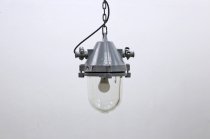 チェコ製 ヴィンテージ ペンダントランプ ライト 吊り照明 ファクトリーランプ ガラスドーム インダストリアル