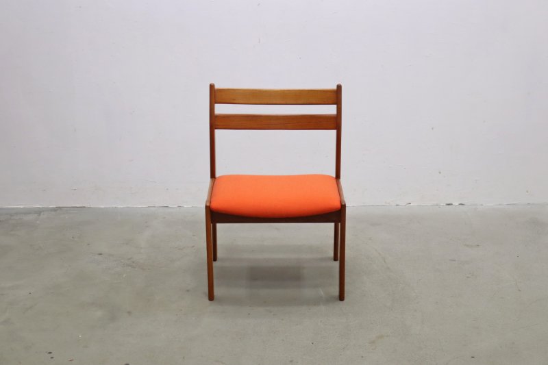 在庫1脚 ヴィンテージ 辻木工 チーク材 ダイニングチェア 張替え済み 椅子 北欧デザイン 1脚