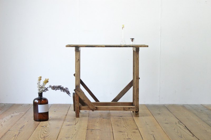 ヴィンテージ 作業台 展示台 テーブル 古材 無垢材 古道具 レトロ 昭和