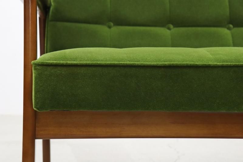 カリモク ヴィンテージ 2シータ ソファー グリーン カリモク60 Kチェア 2シーターソファ モケットグリーン 中古 緑 レトロ