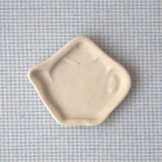 マカロンミルキーホワイト・豆小皿ティーポット