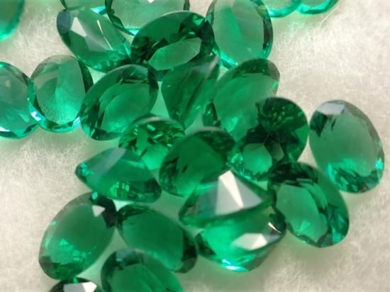 エメラルド・オブシディアナイト（3個）6x8mm ,500→5割引,750