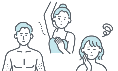 ムダ毛処理のあとのヒリつきや肌荒れが気になる、ワキやデリケートゾーンのにおいが心配、年齢とともに肌のざらつきが目立ってきた、敏感肌でも使える全身用ローションを探している、ボディケアは1本で簡単にすませたい