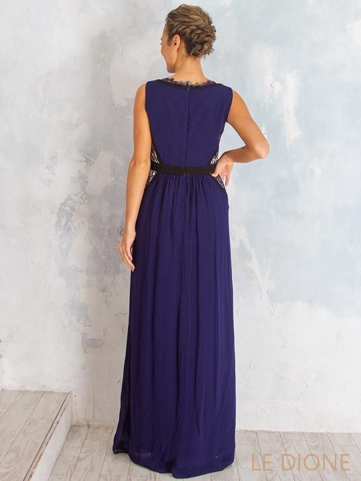 20%OFF[ERUKEI/エルケイ]シフォンレースフレアロングドレス - 六本木