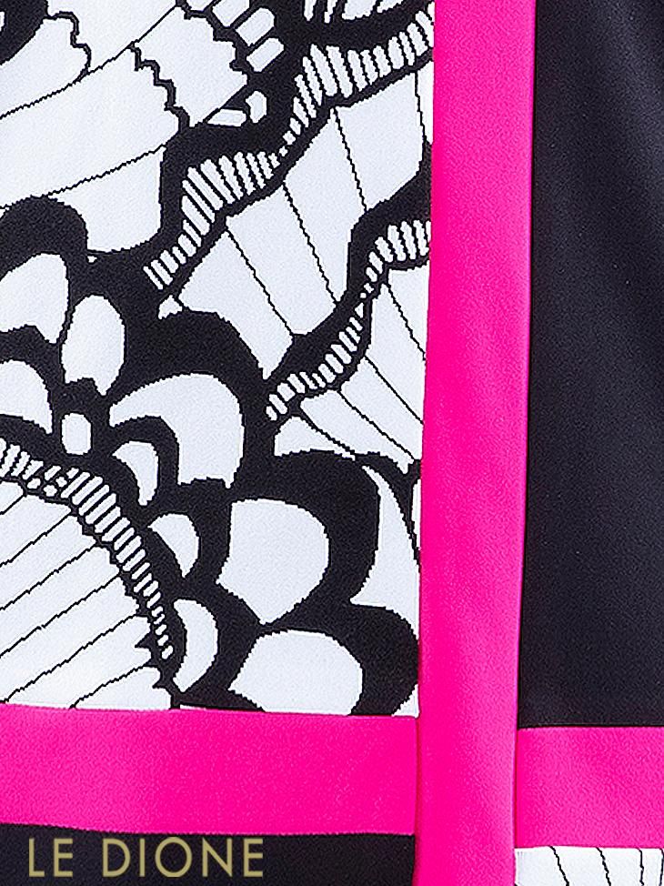 Joseph Ribkoff/ジョセフリブコフ】ピンクラインストレッチワンピース