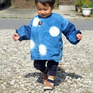 キッズスモック/水玉ブルー
