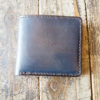 ビルフォード(折り畳み財布 ハーフウォレット)/藍染レザーヌメ革