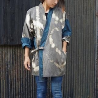 パッチワーク作務衣/うなぎ/三河織物