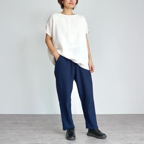 『夏の福袋』ゆったりガーゼTシャツ(生成り) + サルエルパンツ(ブルー)