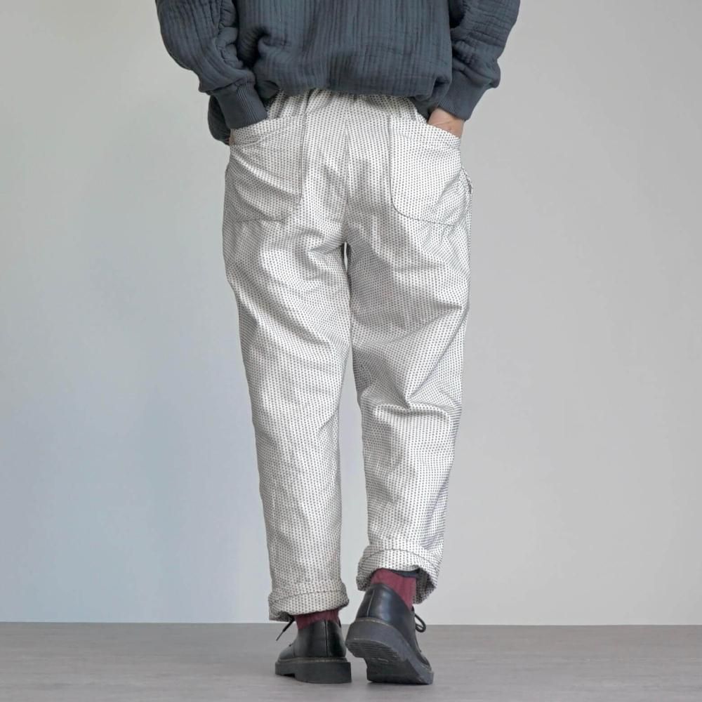 UZUIRO よろけ縞一本刺し子 スッキリサルエルパンツ (福袋 UZUIRO よろけ縞一本刺し子 スッキリサルエルパンツ (福袋