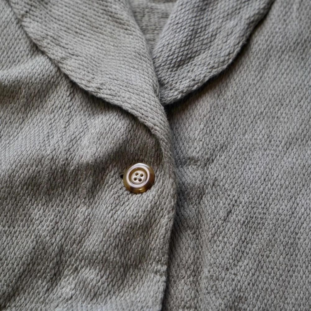 MUSINSA公式 | COYSEIO FLOWER BUTTON CARDIGAN GREY