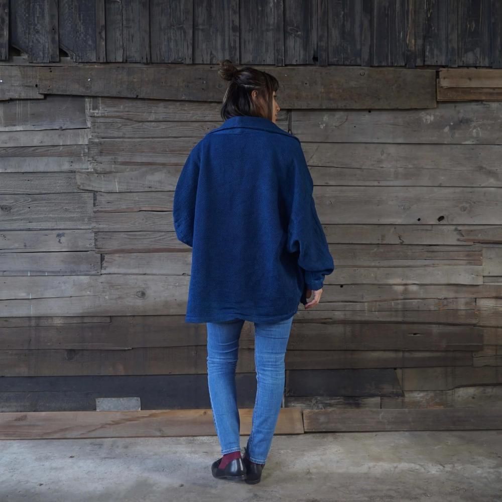UZUIRO くつろ着カーディガン インディゴブルー　フリーサイズ　ゆったり くつろ着カーディガン | インディゴブルー - UZUiRO/公式オンライン