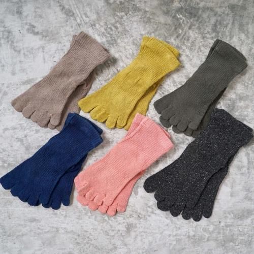 シルク5本指ソックス/選べる6カラー/22-24cm